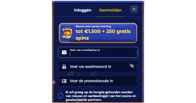 Maneki Spin Registratie banner